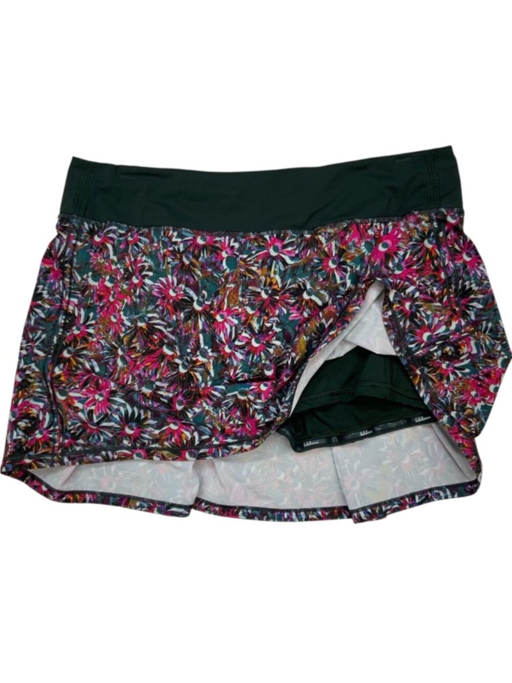 Lululemon Pace Rival Mid-Rise Skirt Skort 10 Vivid Floral Tone Multi Tennis
